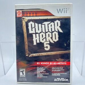 Guitar Hero 5 Nintendo Wii CIB Activision Rock Music Game with Manual RVL P SXEE